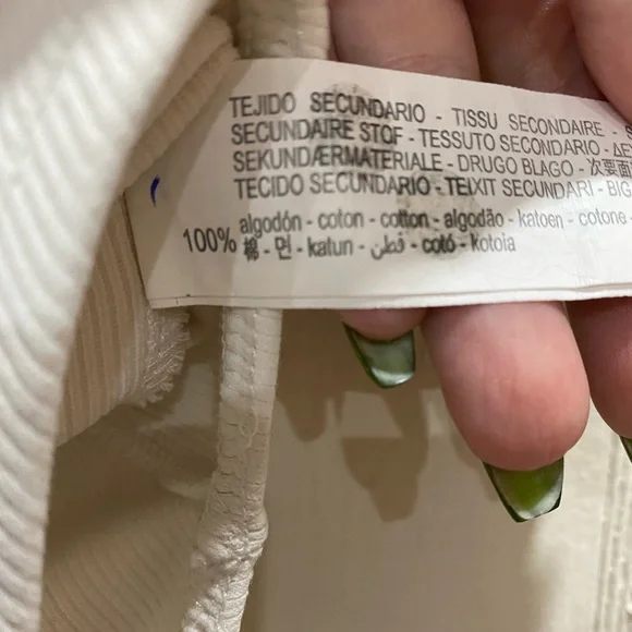 Zara white/ cream cotton ribbed halter bodysuit size M - Picture 10 of 10